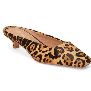 Matisse Cream and Brown Kitten Heel Mules